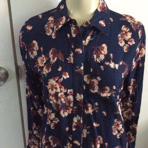 Sophie Rue Button Down Floral Dress shirt size small NWT
